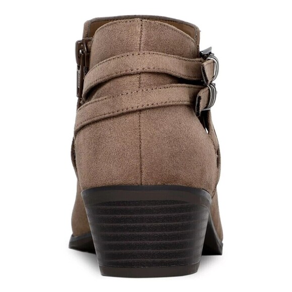 STYLE & COMPANY Women's Zip-Up Booties Taupe Willowf Round Toe Block Heel  7.5 M - Picture 3 of 3